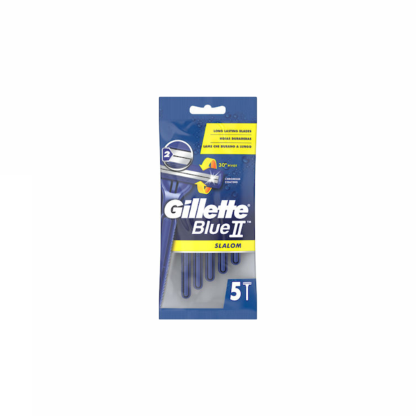 Gillette Blue2 Slalom Ξυραφάκια μιας Χρήσης με 2 Λεπίδες 5τμχ